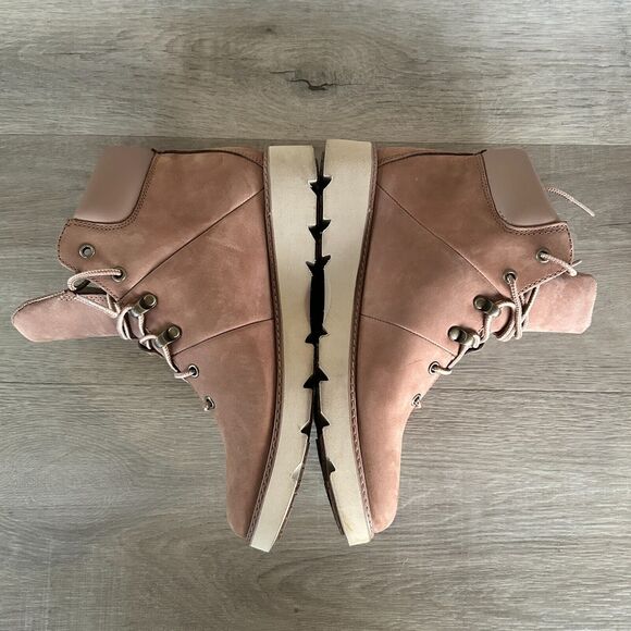 Timberland Womens Size 7 Keeley Field Mid Hiker Light Brown Nubuck Boots Shoes - Picture 4 of 10